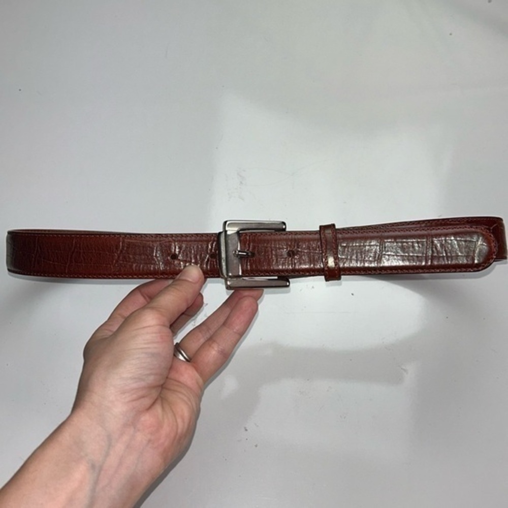 Infinity Firenze croc embossed leather‎ belt